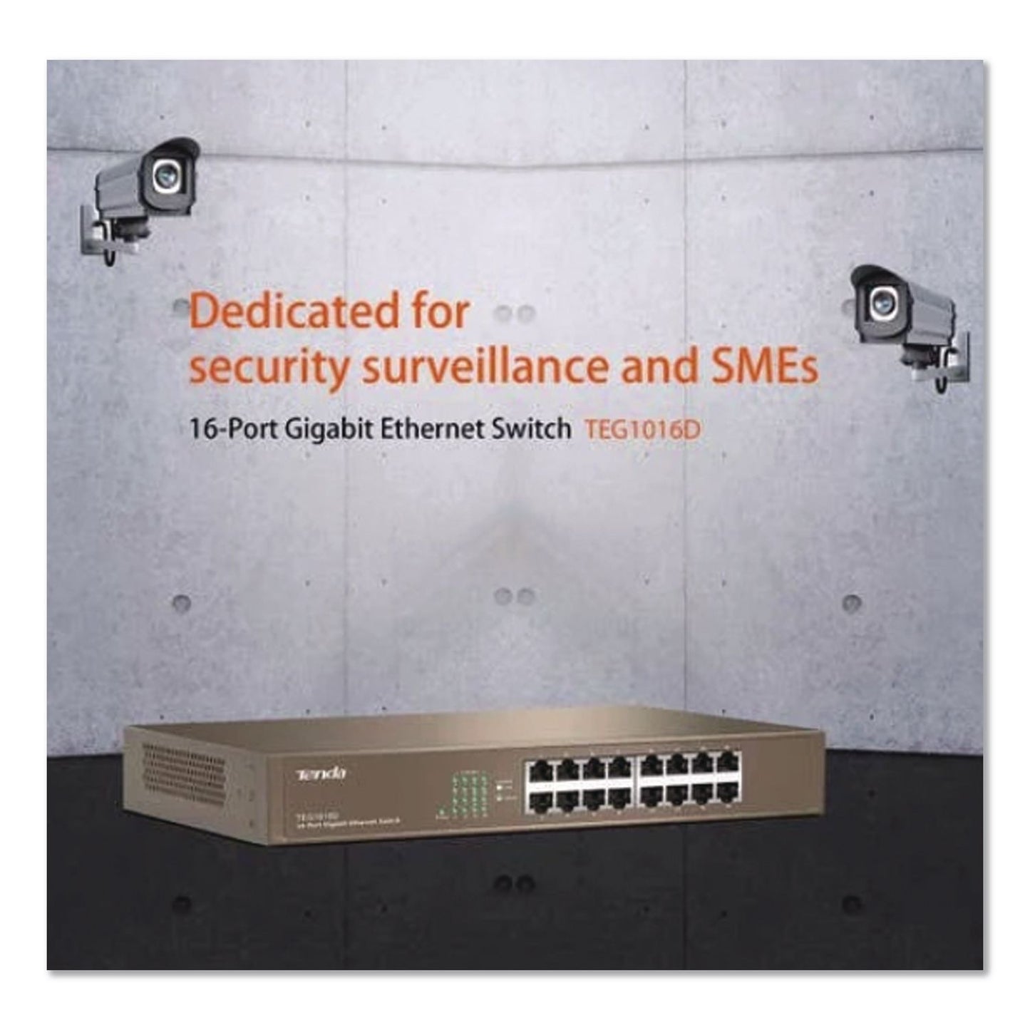 Tenda TEG1016D 10/100/1000Mbps Ethernet Unmanaged Switch, 16 Ports (TNDTEG1016D)