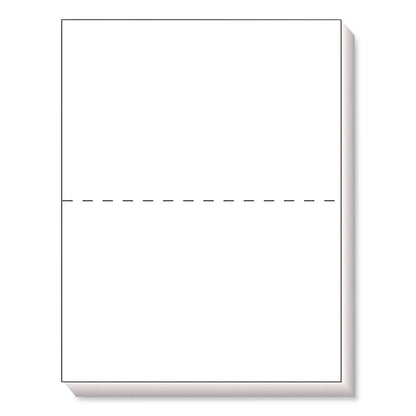 TOPS™ Blank Sheets for 2-Up W-2/1099 Tax Forms, Perforated at 5.5, 84 Bright, 20 lb Bond, 8.5 x 11, 500 Sheets/Ream, 5 Reams/Carton (TOP05020CT)