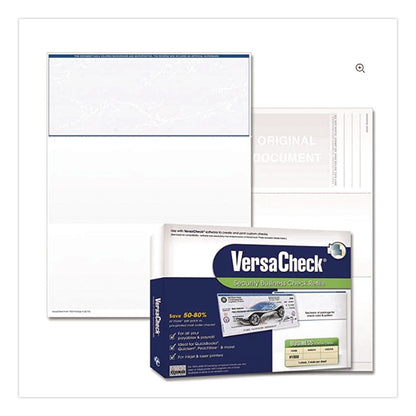 VersaCheck® Custom Business Checks, Prestige Pattern, 8.5 x 11, Blue, 250 Sheets (VRAGLO921800F00)