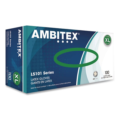 AMBITEX® L5101 Series Powdered Latex Gloves, X-Large, 4 mil Thick, 9" Long, Cream, 100/Box, 10 Boxes/Carton (TXILXL5101CT)