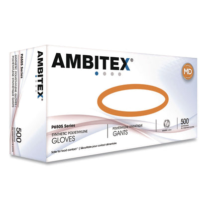 AMBITEX® V200 Series Powder-Free Vinyl Exam Gloves, Small, 4 mil Thick, 9" Long, Clear, 100/Box, 10 Boxes/Carton (TXIVSM200CT)