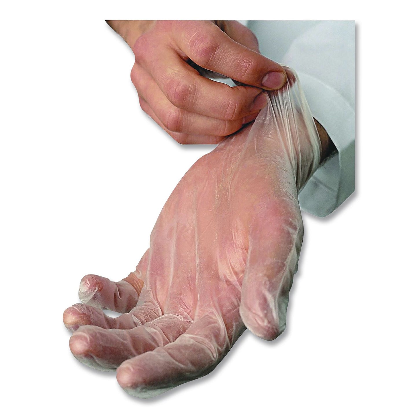 AMBITEX® V200 Series Powder-Free Vinyl Exam Gloves, Small, 4 mil Thick, 9" Long, Clear, 100/Box, 10 Boxes/Carton (TXIVSM200CT)