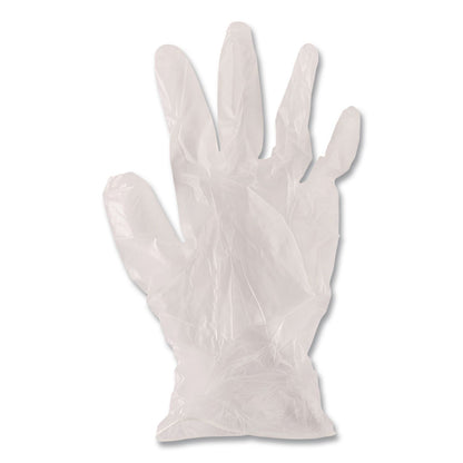 AMBITEX® V200 Series Powder-Free Vinyl Exam Gloves, Small, 4 mil Thick, 9" Long, Clear, 100/Box, 10 Boxes/Carton (TXIVSM200CT)