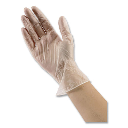 AMBITEX® V200 Series Powder-Free Vinyl Exam Gloves, Small, 4 mil Thick, 9" Long, Clear, 100/Box, 10 Boxes/Carton (TXIVSM200CT)