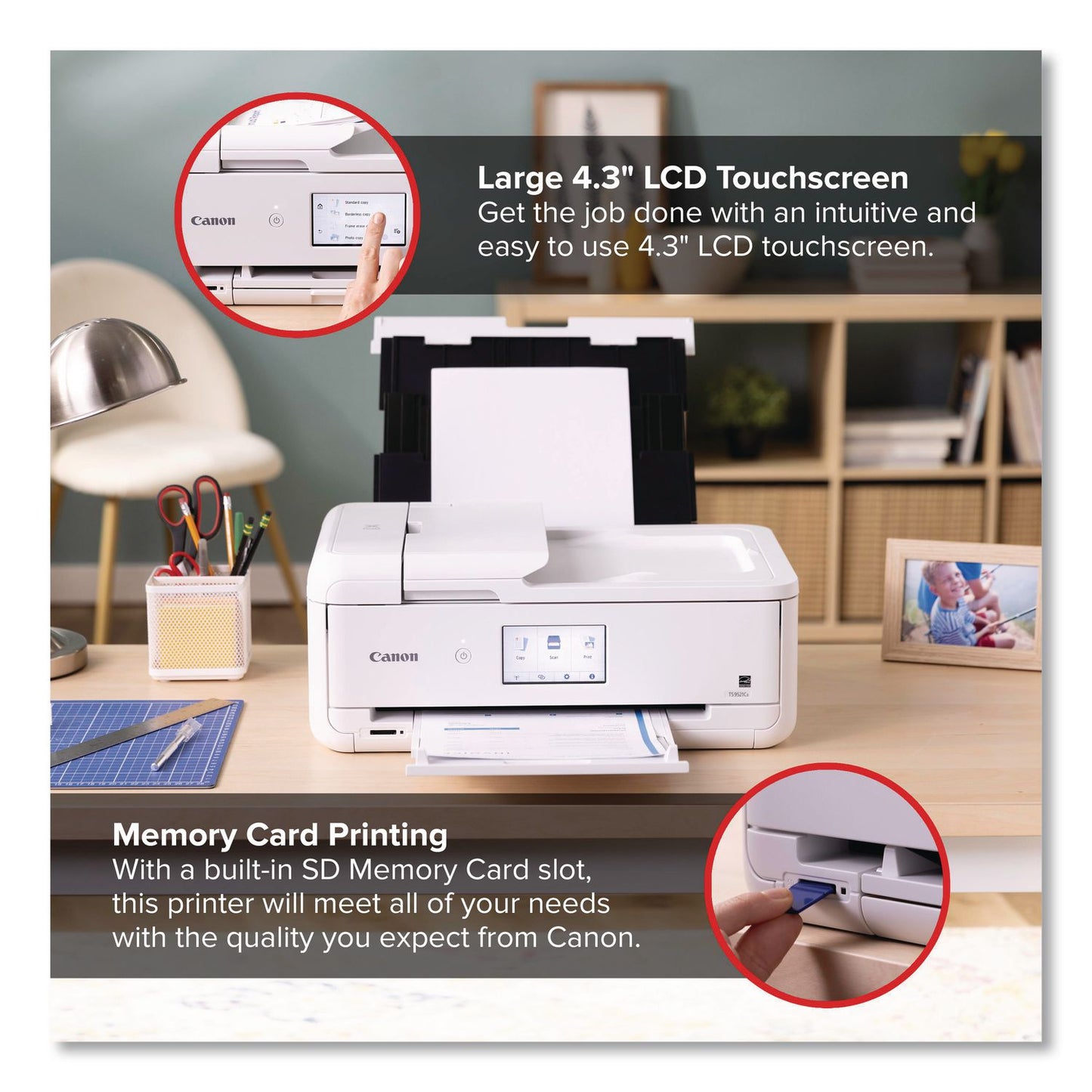 Canon® PIXMA TS9521Ca Inkjet Printer, Copy/Print/Scan (CNM2988C052)