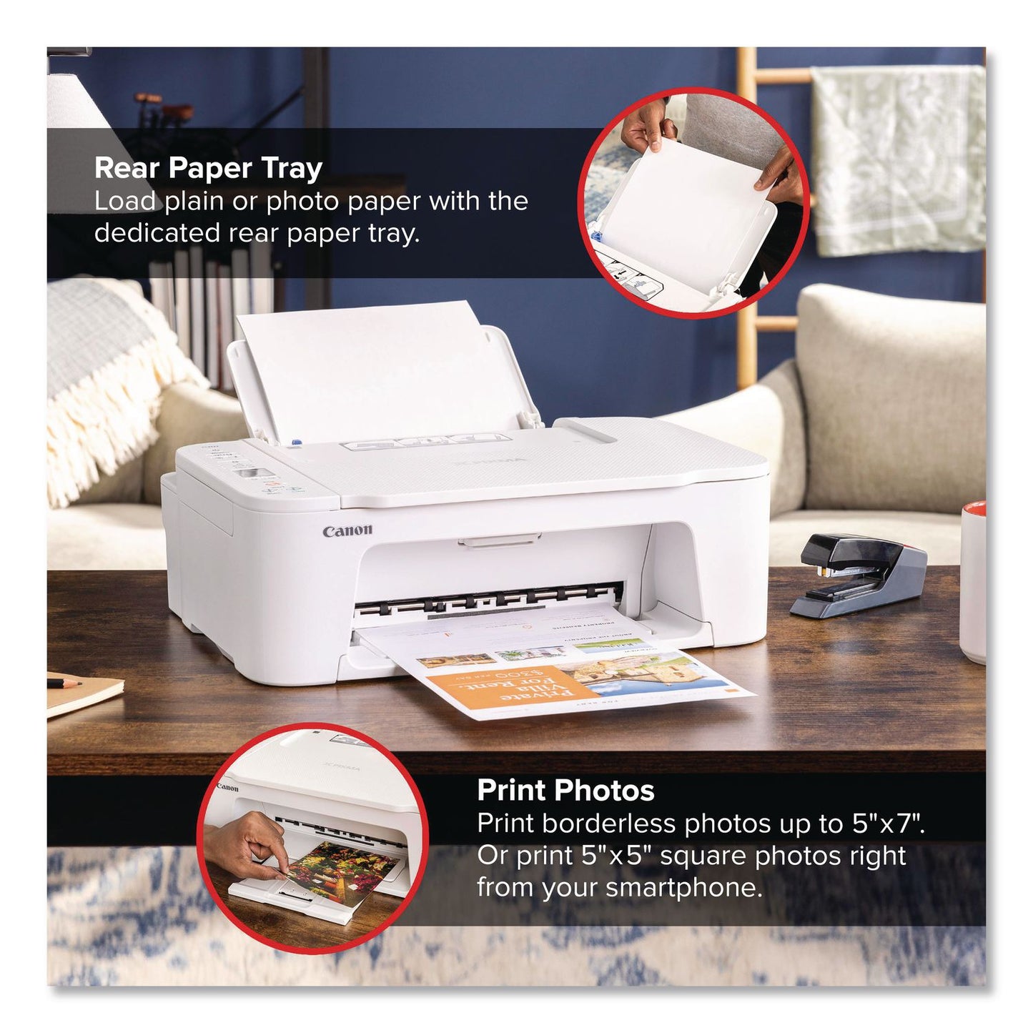 Canon® PIXMA TS3720 Inkjet Printer, Copy/Print/Scan (CNM6671C022)