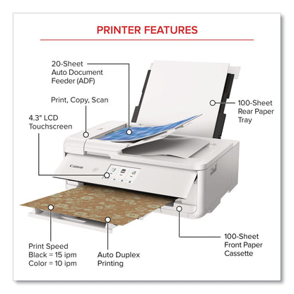 Canon® PIXMA TS9521Ca Inkjet Printer, Copy/Print/Scan (CNM2988C052)