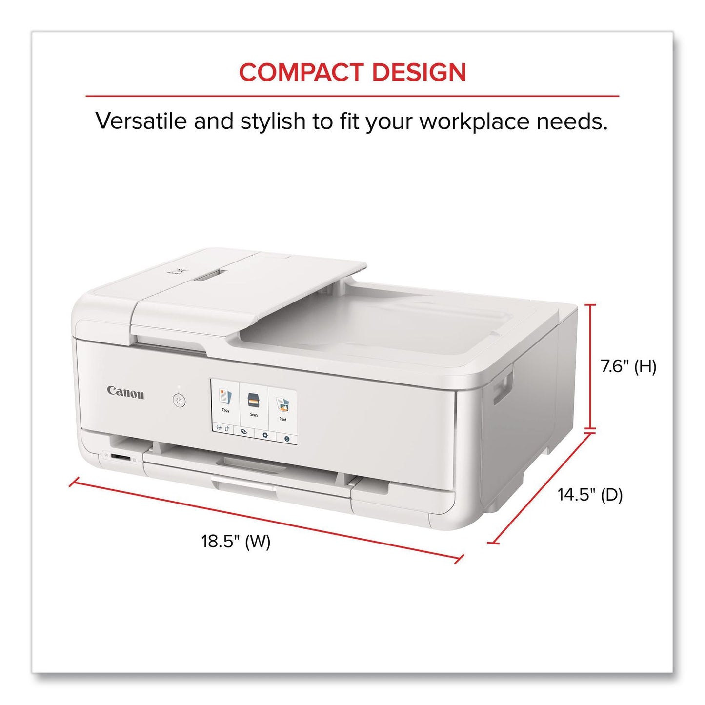 Canon® PIXMA TS9521Ca Inkjet Printer, Copy/Print/Scan (CNM2988C052)