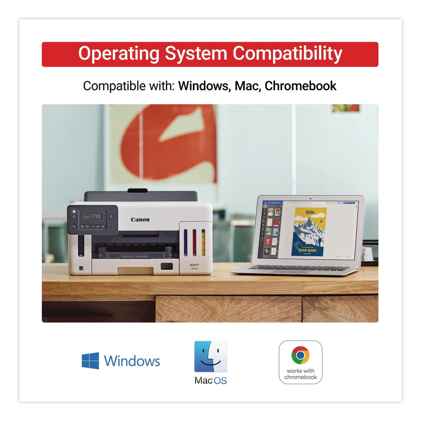 Canon® MAXIFY GX5120 Wireless Inkjet Printer (CNM6884C002)