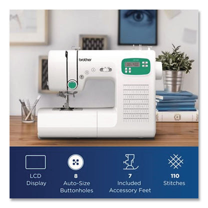 Brother CE1155 Computerized Sewing Machine, 110 Stitches, 18 x 15 x 8 (BRTCE1155)