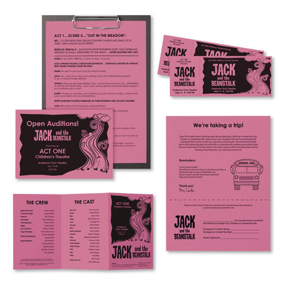 Astrobrights® Color Paper, 24 lb Bond Weight, 8.5 x 11, Pulsar Pink, 500 Sheets/Ream, 10 Reams/Carton (WAU21031CT)