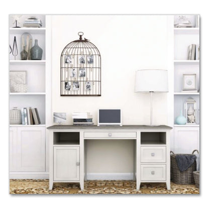 Whalen® Abington Two-Pedestal Wood Computer Desk, 60" x 23.63" x 30.25", Dusty Aged Oak/Antique White (WHLSPUSABTD)