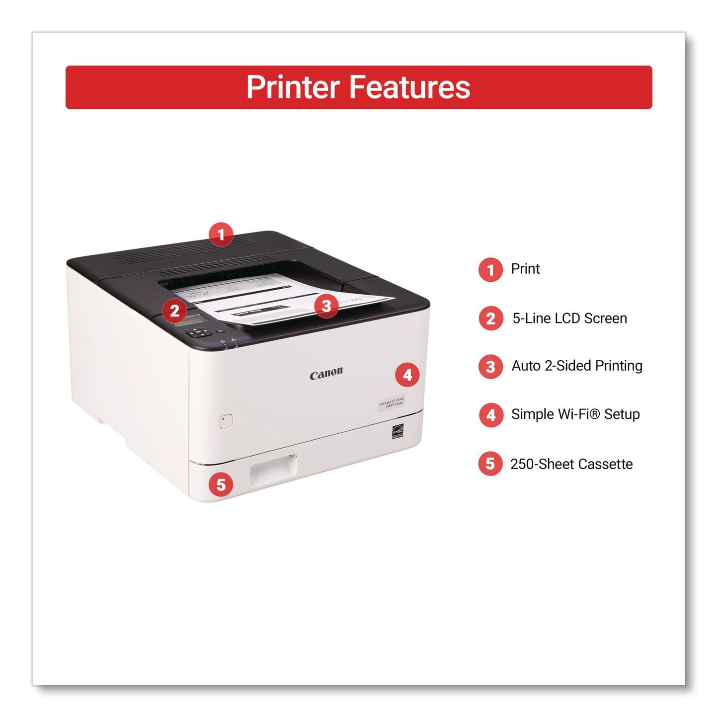 Canon® imageCLASS LBP172DW Wireless Laser Printer (CNM6353C004)