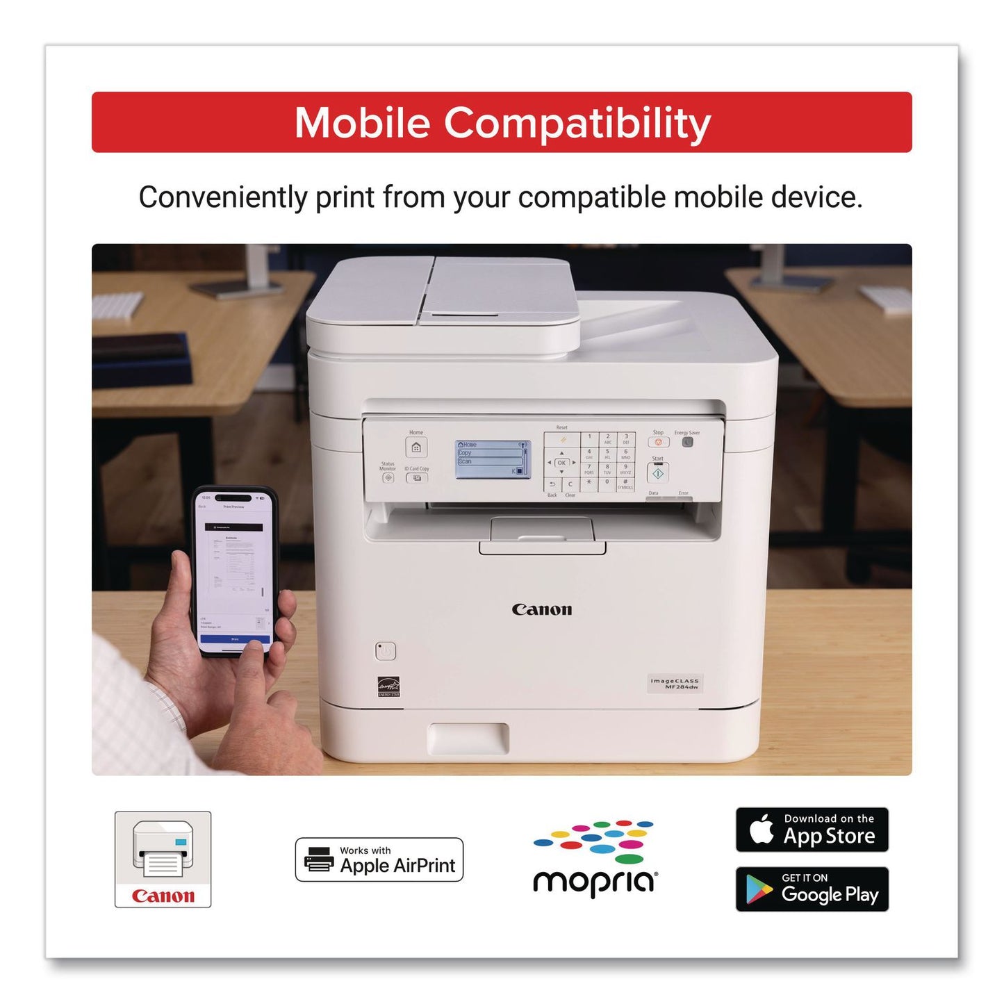 Canon® imageCLASS MF284dw, Copy/Print/Scan (CNM6354C019)