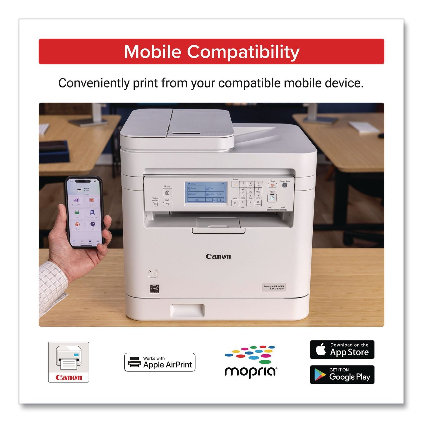 Canon® imageCLASS MF287dw, Copy/Fax/Print/Scan (CNM6354C011)