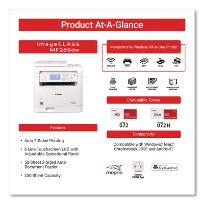 Canon® imageCLASS MF289dw, Copy/Fax/Print/Scan (CNM6354C005)