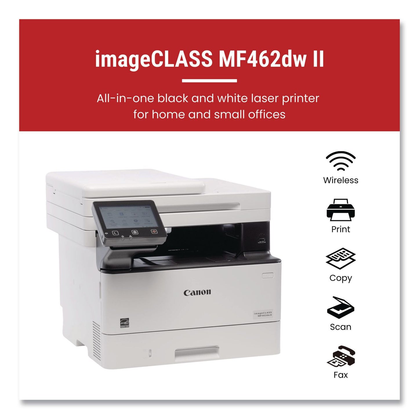 Canon® imageCLASS MF462dw II Laser Printer, Copy/Fax/Print/Scan (CNM7188C015)