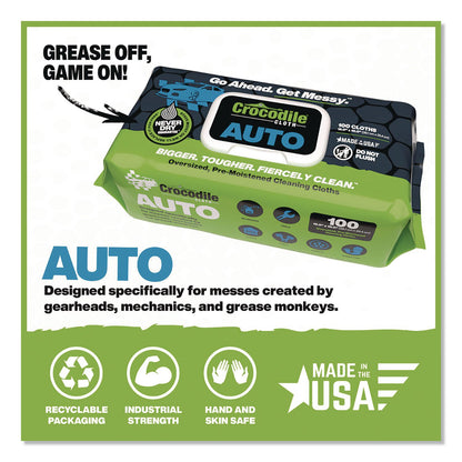 Crocodile Cloth® Auto Cleaning Cloths, 10 x 15, White, 100/Pack (DIL6930100)