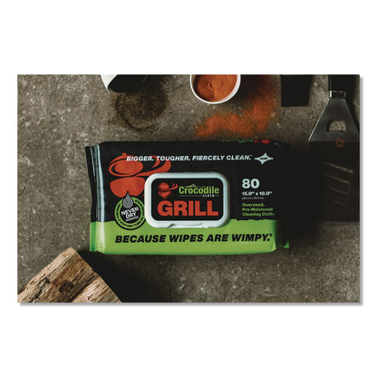 Crocodile Cloth® Grill Cleaning Cloths, 10 x 15, White, 80/Pack (DIL6600080)