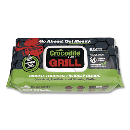Crocodile Cloth® Grill Cleaning Cloths, 10 x 15, White, 80/Pack (DIL6600080)