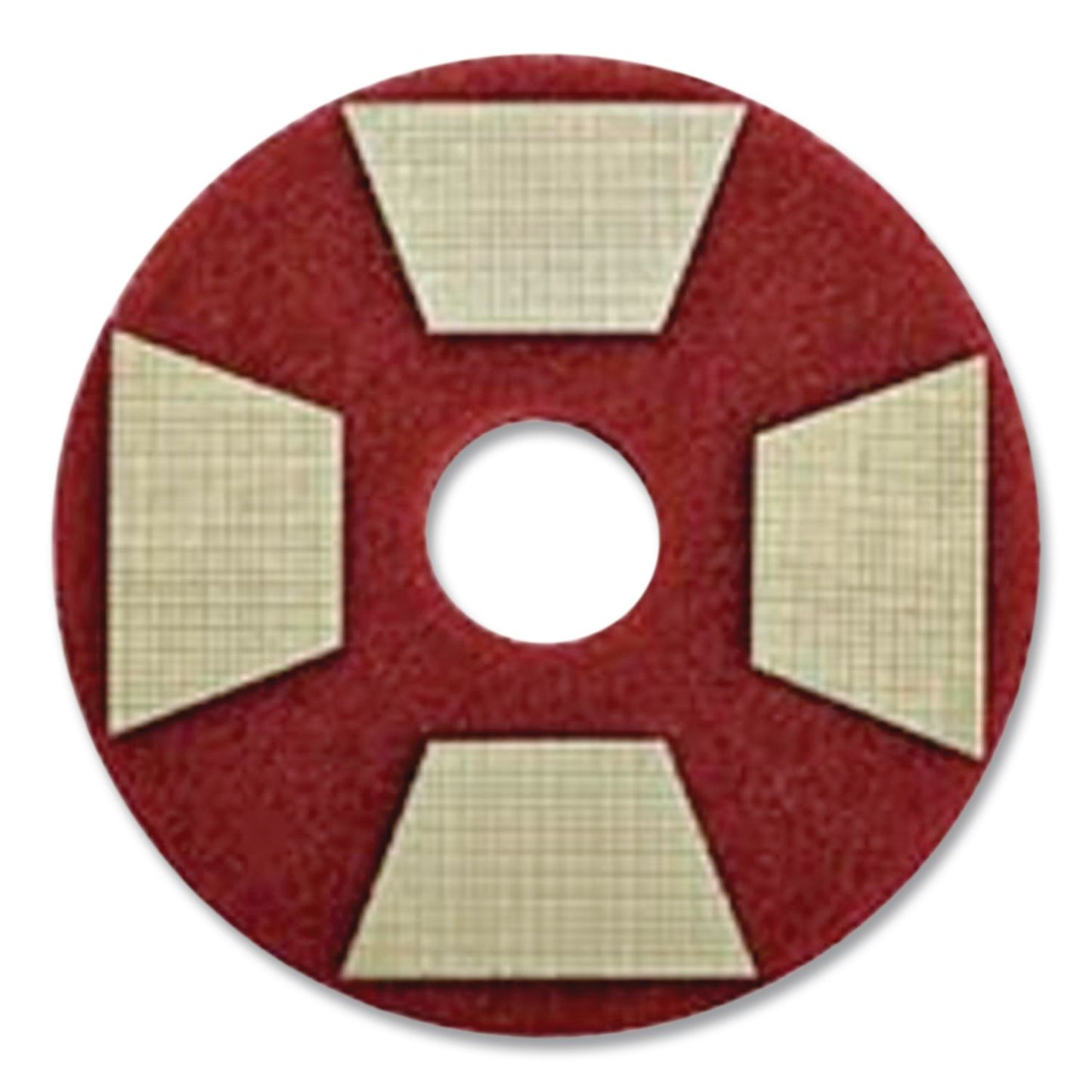 3M™ Diamond TZ Abrasive Pads, 3.3 x 1.12, Red, 16/Carton (MMMTRIZTZRED4)
