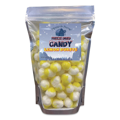 Office Snax® Freeze Dried Candy, Lemon Bursts, 1.12 lb Bag, 12/Carton (OFX00644)