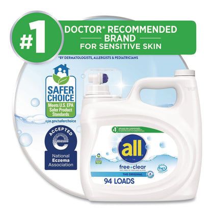 all® Free Clear HE Laundry Detergent, 118 oz Bottle, 4/Carton (DIA47463)