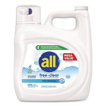 all® Free Clear HE Laundry Detergent, 154 oz Bottle, 2/Carton (DIA47465)