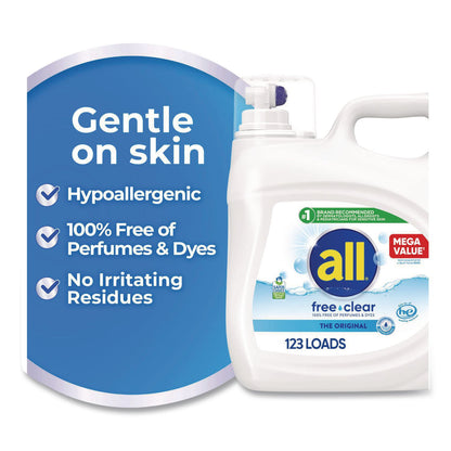 all® Free Clear HE Laundry Detergent, 154 oz Bottle, 2/Carton (DIA47465)