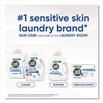 all® Free Clear HE Laundry Detergent, 154 oz Bottle, 2/Carton (DIA47465)