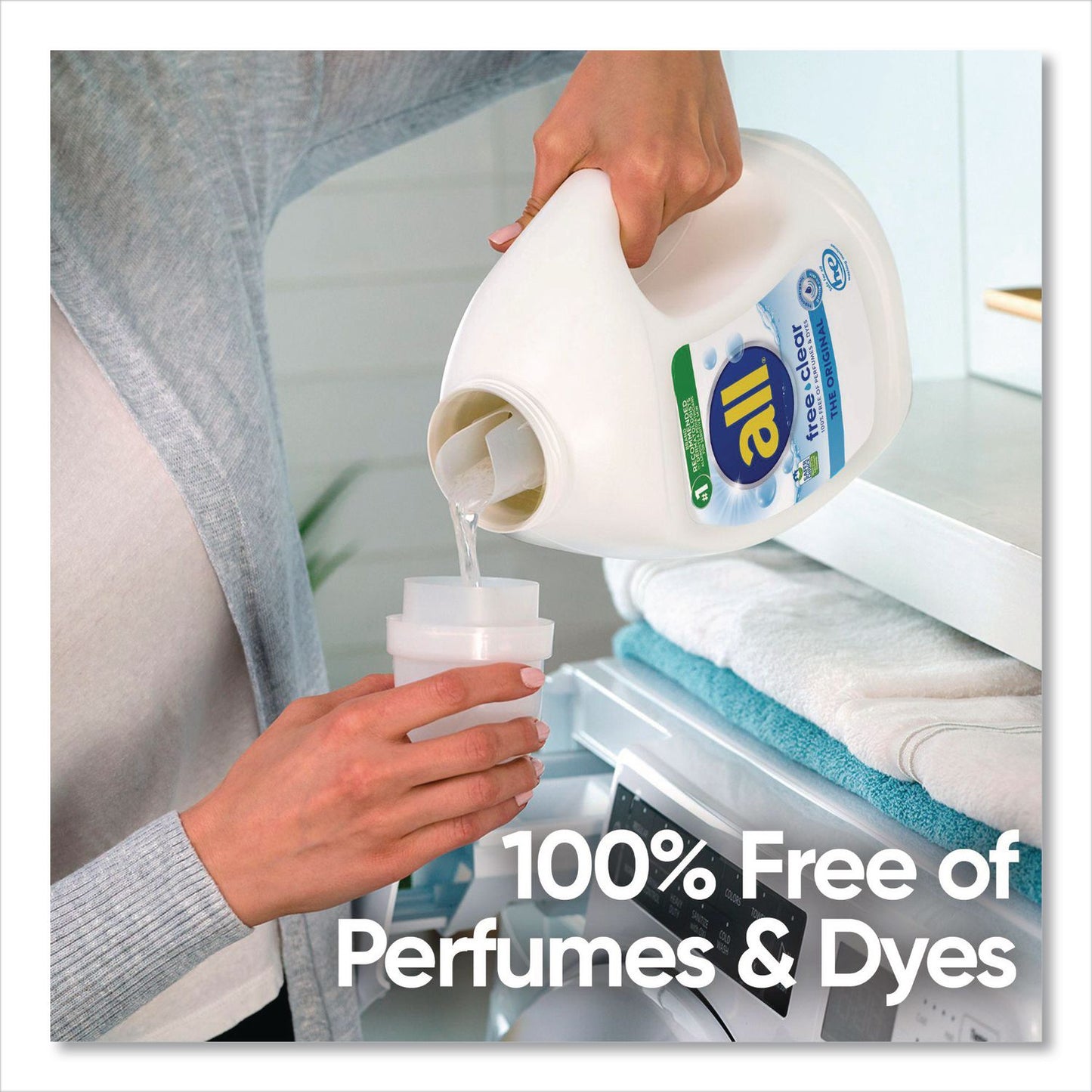 all® Free Clear HE Laundry Detergent, 154 oz Bottle, 2/Carton (DIA47465)