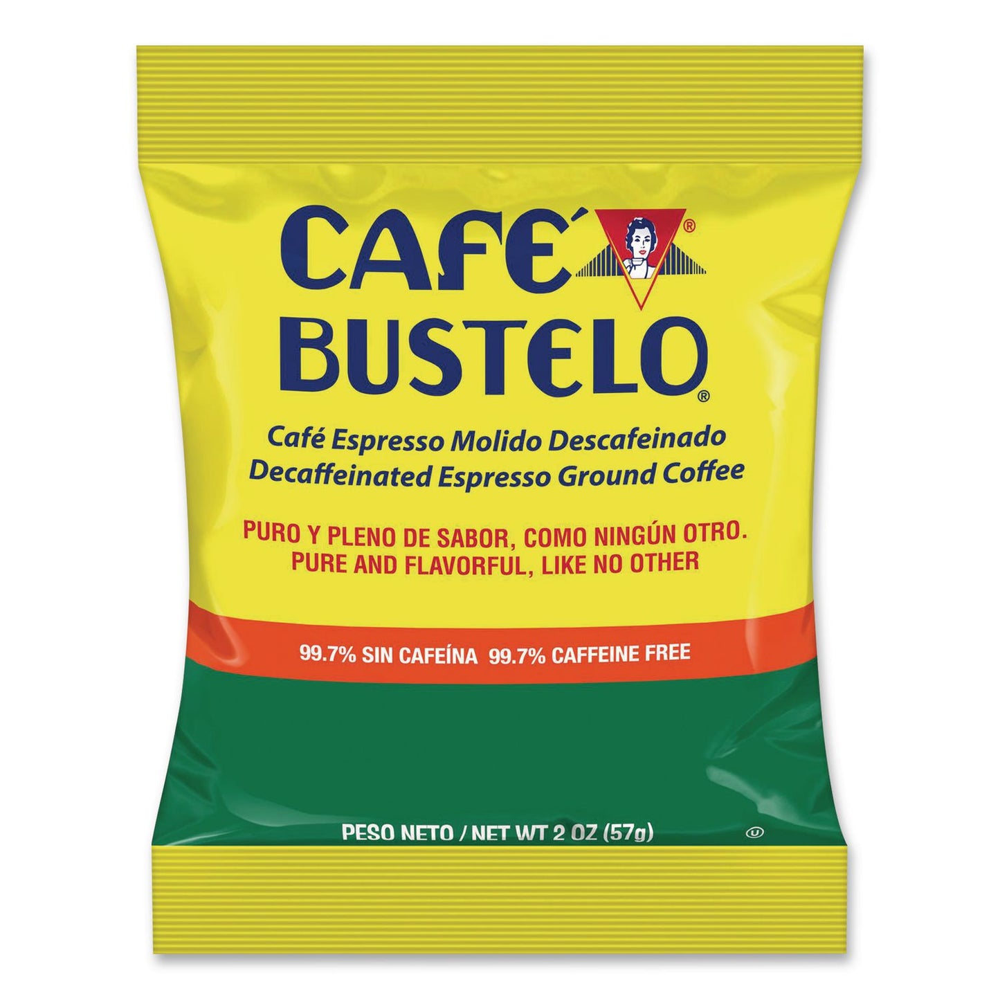 Café Bustelo Decaffeinated Espresso Ground Coffee, 2 oz Fraction Pack, 30/Carton (FOL11244)