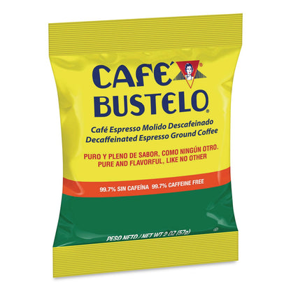 Café Bustelo Decaffeinated Espresso Ground Coffee, 2 oz Fraction Pack, 30/Carton (FOL11244)