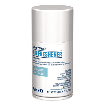 Boardwalk® Metered Air Freshener Refill, Fresh Linen, 7 oz Aerosol Can, 6/Carton (BWK913)