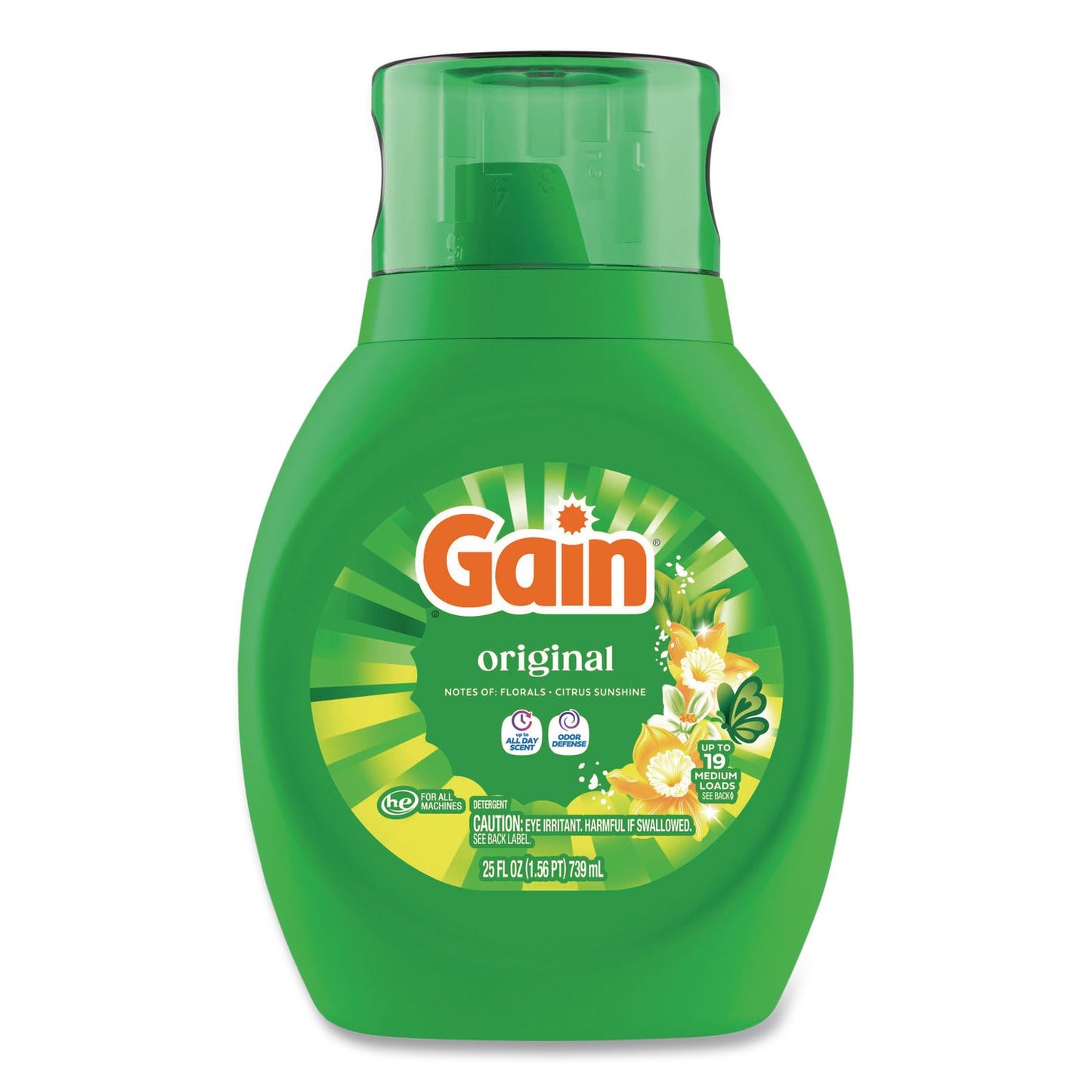 Gain® Liquid Laundry Detergent, Gain Original Scent, 25 oz Bottle, 6/Carton (PGC23233CT)