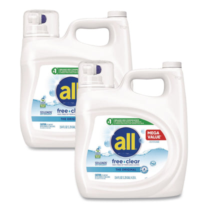 all® Free Clear HE Laundry Detergent, 154 oz Bottle, 2/Carton (DIA47465)