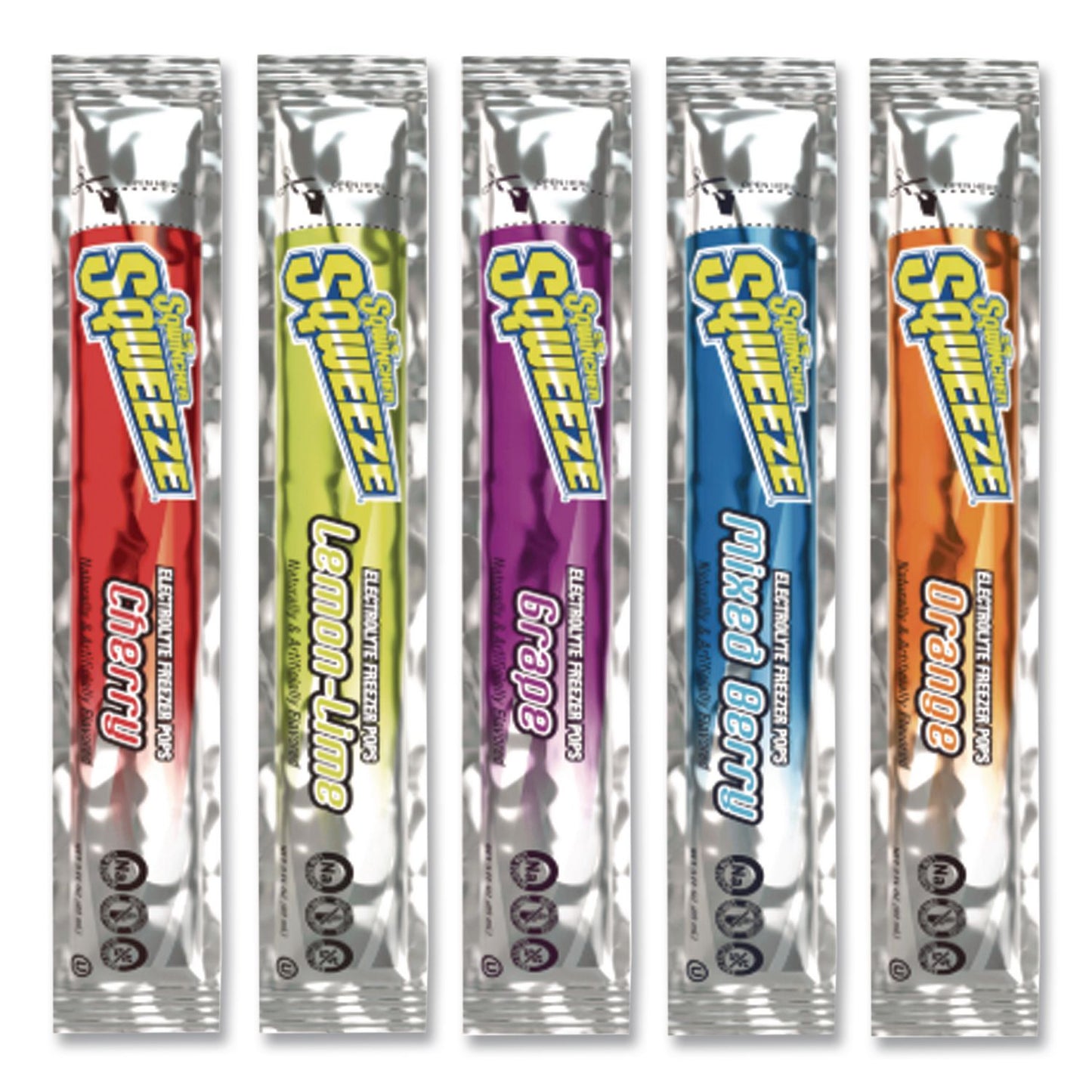 Sqwincher® Sqweeze Freeze Pops, Assorted Flavors, 3 oz Packets, 150/Carton (SQW159200201)