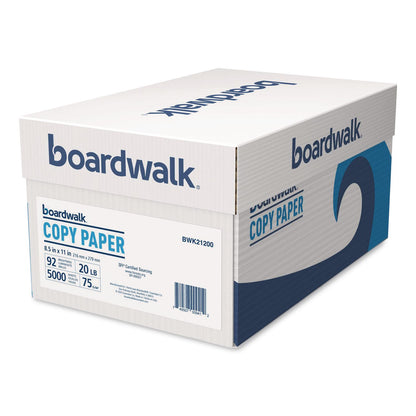Boardwalk® Copy Paper, 92 Bright, 20 lb Bond Weight, 8.5 x 11, White, 500 Sheets/Ream, 10 Reams/Carton, 40 Cartons/Pallet (BWK21200PLT)