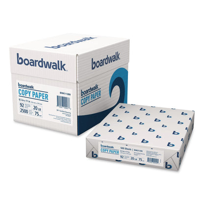 Boardwalk® Convenience Carton Copy Paper, 92 Bright, 20 lb Bond Weight, 8.5 x 11, White, 500 Sheets/Ream, 5 Reams/Carton (BWK11289)