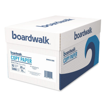Boardwalk® Copy Paper, 92 Bright, 20 lb Bond Weight, 8.5 x 11, White, 500 Sheets/Ream, 10 Reams/Carton (BWK21200)