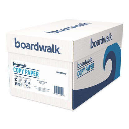 Boardwalk® Ledger Size Copy Paper, 92 Bright, 20 lb Bond Weight, 11 x 17, White, 500 Sheets/Ream, 5 Reams/Carton (BWK28110)