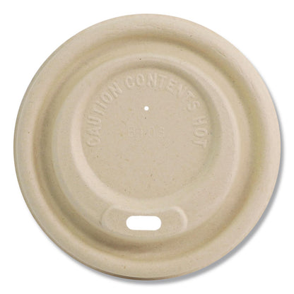 World Centric® Fiber Lids for Cups, Fits 10 to 20 oz Hot Cups, Natural, 1,000/Carton (WORCULFB12GNLF)