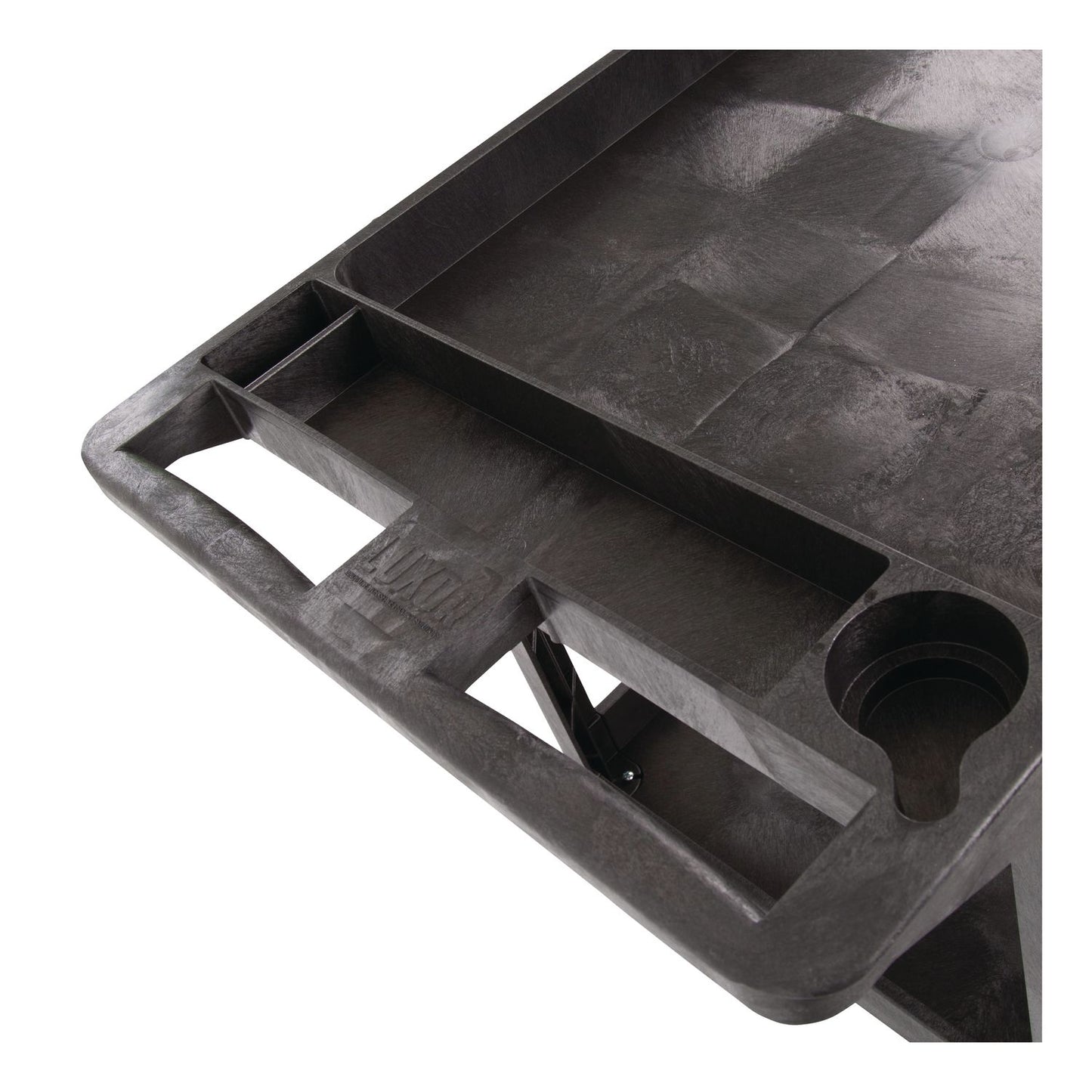 Luxor WORKLOAD Two-Shelf Heavy-Duty Industrial Utility Cart, Plastic, 500 lb Capacity, 45.5" x 25.5" x 33", Black (LXCXLC11B)