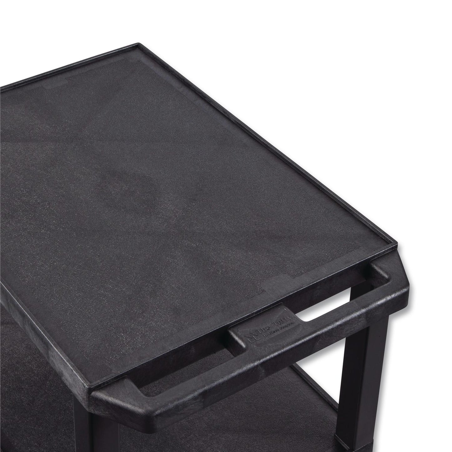 Luxor TUFFY Three-Shelf Multipurpose Utility Cart, Plastic, 300 lb Capacity, 26.5" x 18.5" x 34", Black (LXCWT34S)