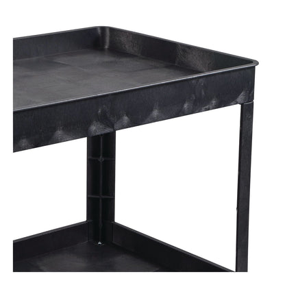 Luxor WORKLOAD Two-Shelf Heavy-Duty Industrial Utility Cart, Plastic, 500 lb Capacity, 45.5" x 25.5" x 33", Black (LXCXLC11B)