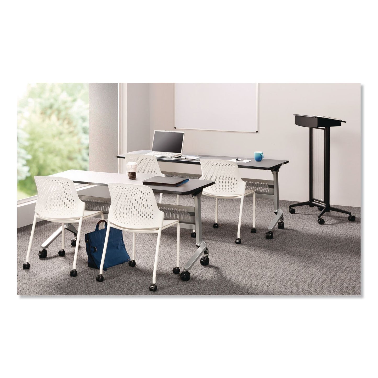 Safco® Flip-N-Go Training Tabletop, Rectangular, 60w x 24d, Folkstone (MLN2460TFLK4)