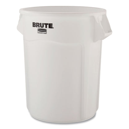 Rubbermaid® Commercial Vented Round Brute Container, 44 gal, Plastic, White, 4/Carton (RCP1779740)
