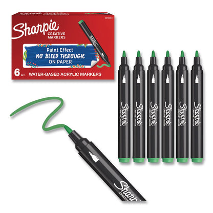 Sharpie® Creative Markers, Bullet Tip, Emerald Green, 6/Pack (SAN2218064)