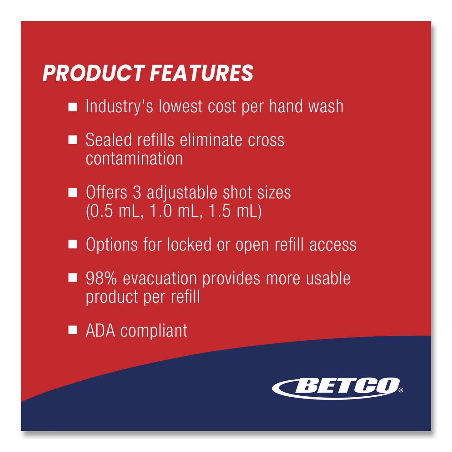 Betco® Clario C3 Manual Lotion Dispenser, 5.08 x 4 x 12.1, Black, 6/Carton (BET9302300)