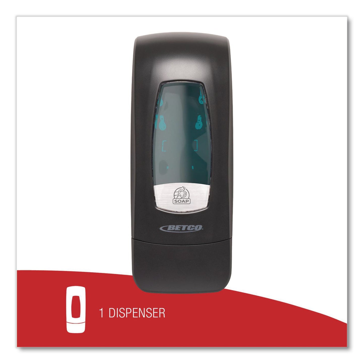 Betco® Clario C3 Manual Lotion Dispenser, 5.08 x 4 x 12.1, Black, 6/Carton (BET9302300)